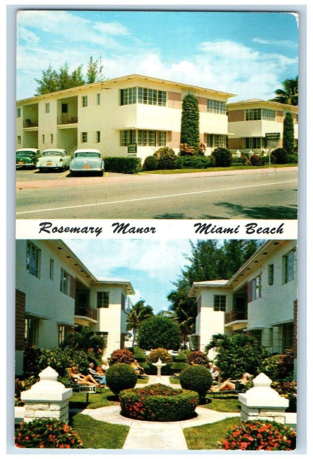 c1960 Rosemary Manor Exterior Building Miami Beach Florida FL Vintage Postcard
