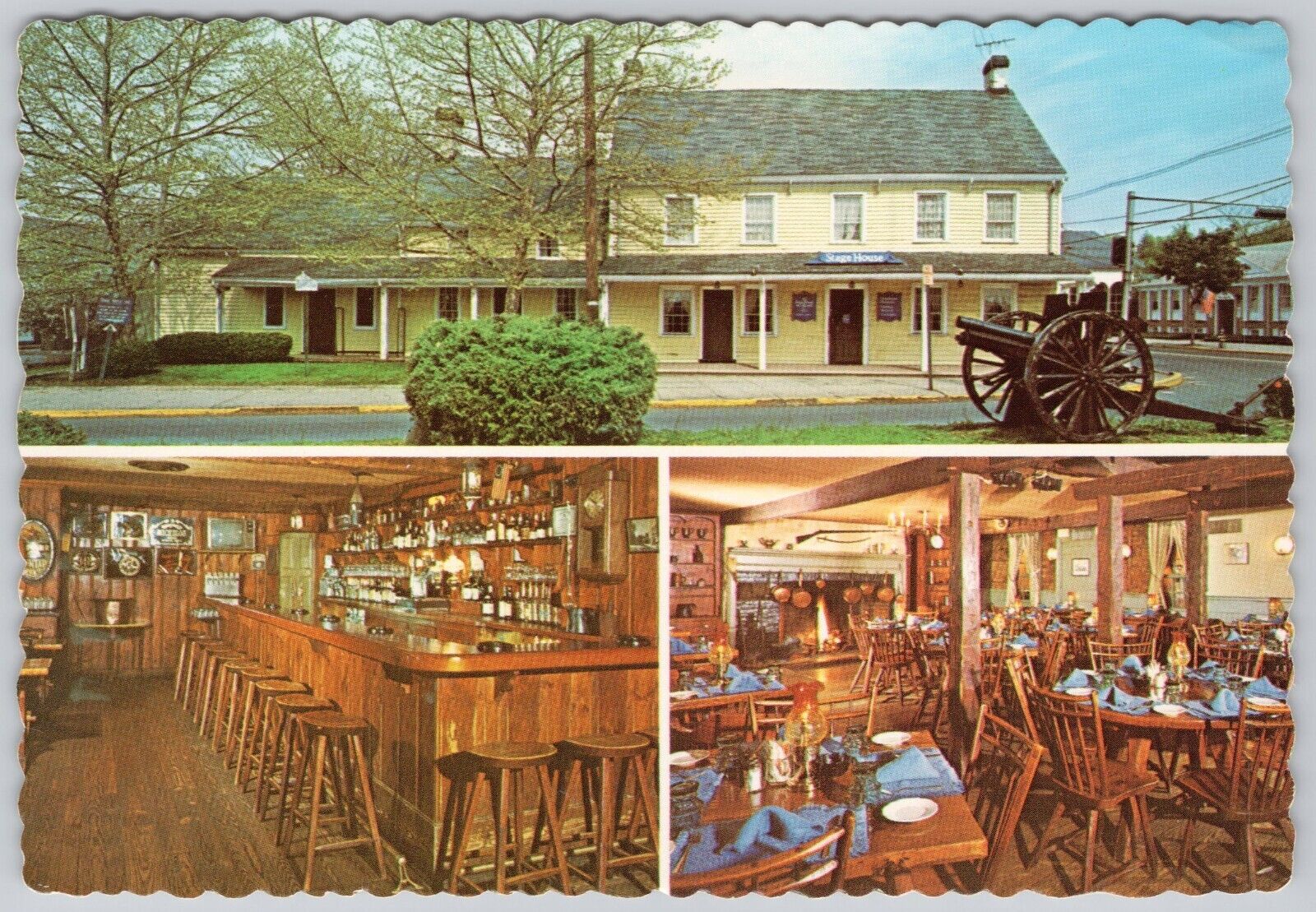 Scotch Plains, New Jersey Vintage Postcard, The Stage House Inn & Pub