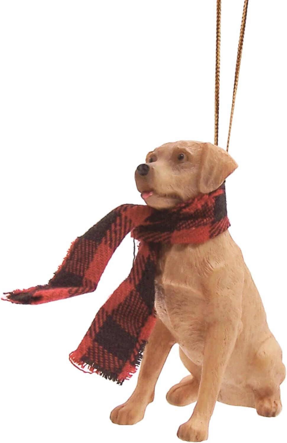 Small Brown Labrador Hanging Christmas Ornament, Festive Holiday Dog Ornament