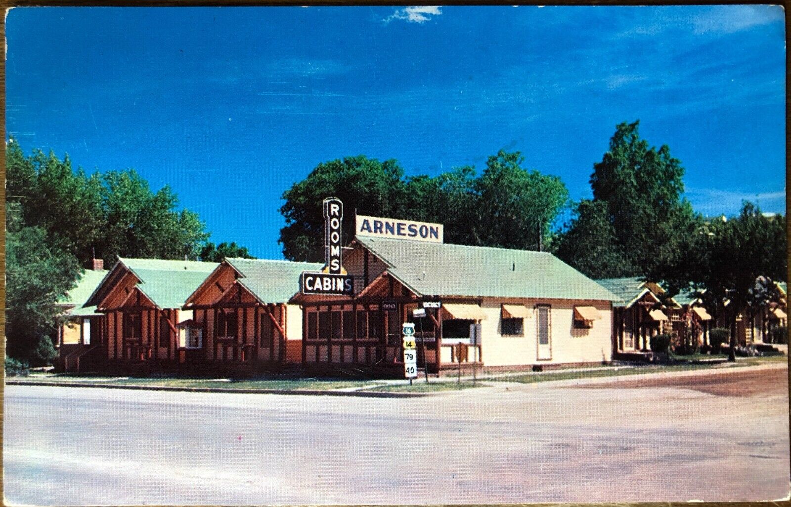 Postcard Arneson Motel 127 St. Joe Street Rapid City South Dakota