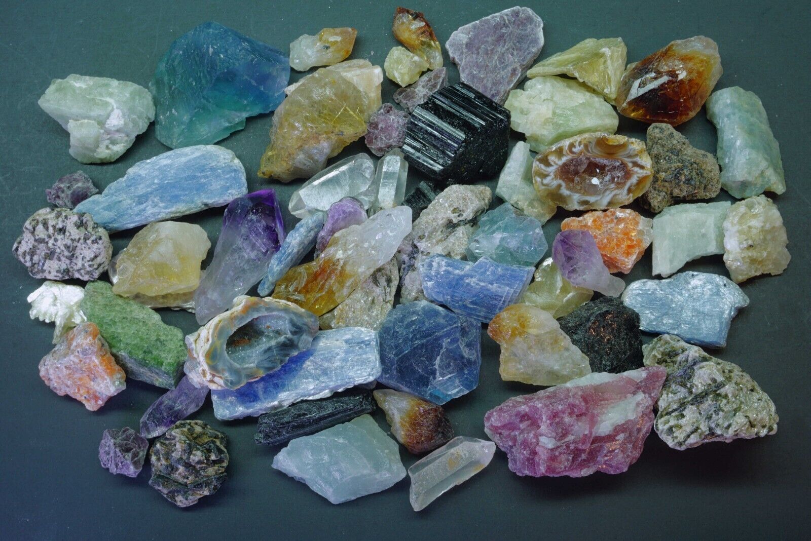 Crafters Brazil Mix 1/2 Lb Natural Crystals Mineral Specimens Mixed Gemstones