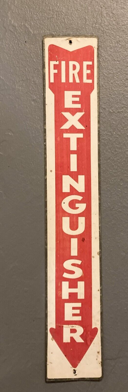 Vintage Steel Fire Extinguisher Sign. 24\