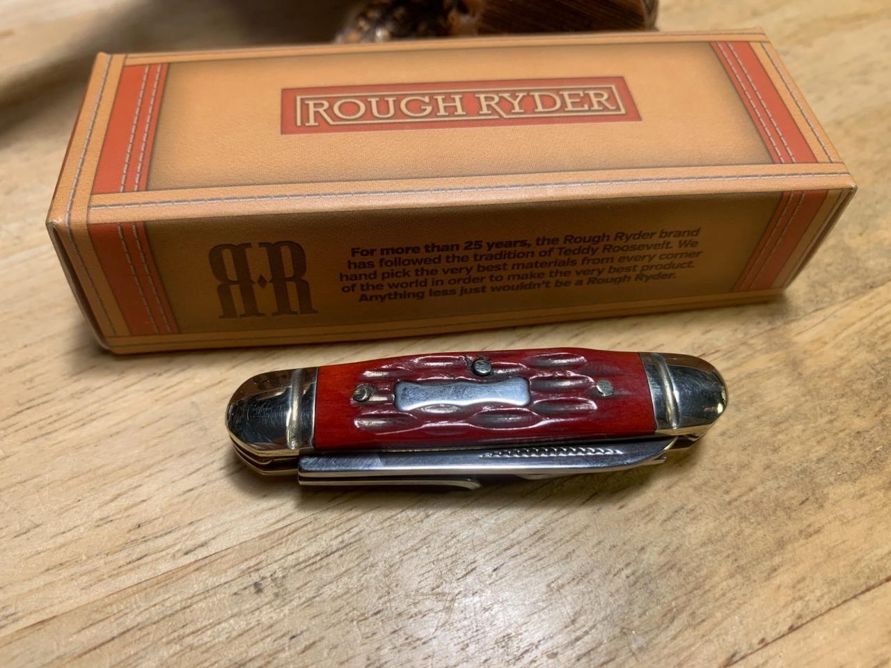 Rough Ryder Red Jigged Bone Mini Scout 2 1/4\