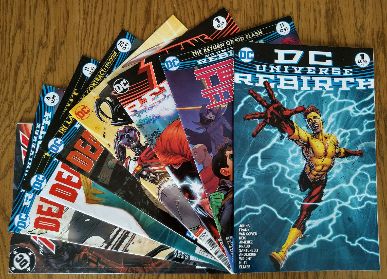 DC COMICS REBIRTH FLASH & TEEN TITANS JOB LOT - 8 VERY FINE ISSUE COLLECTION 