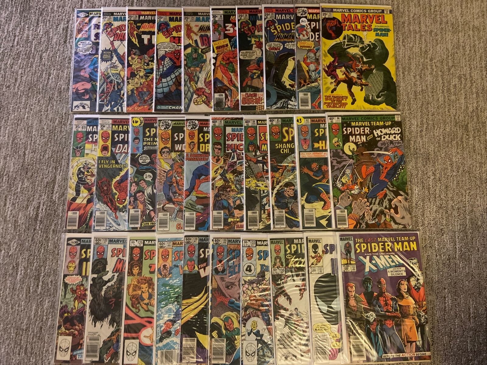 Marvel Team-Up Comic Book Lot of 29 Issues. Several Newsstands