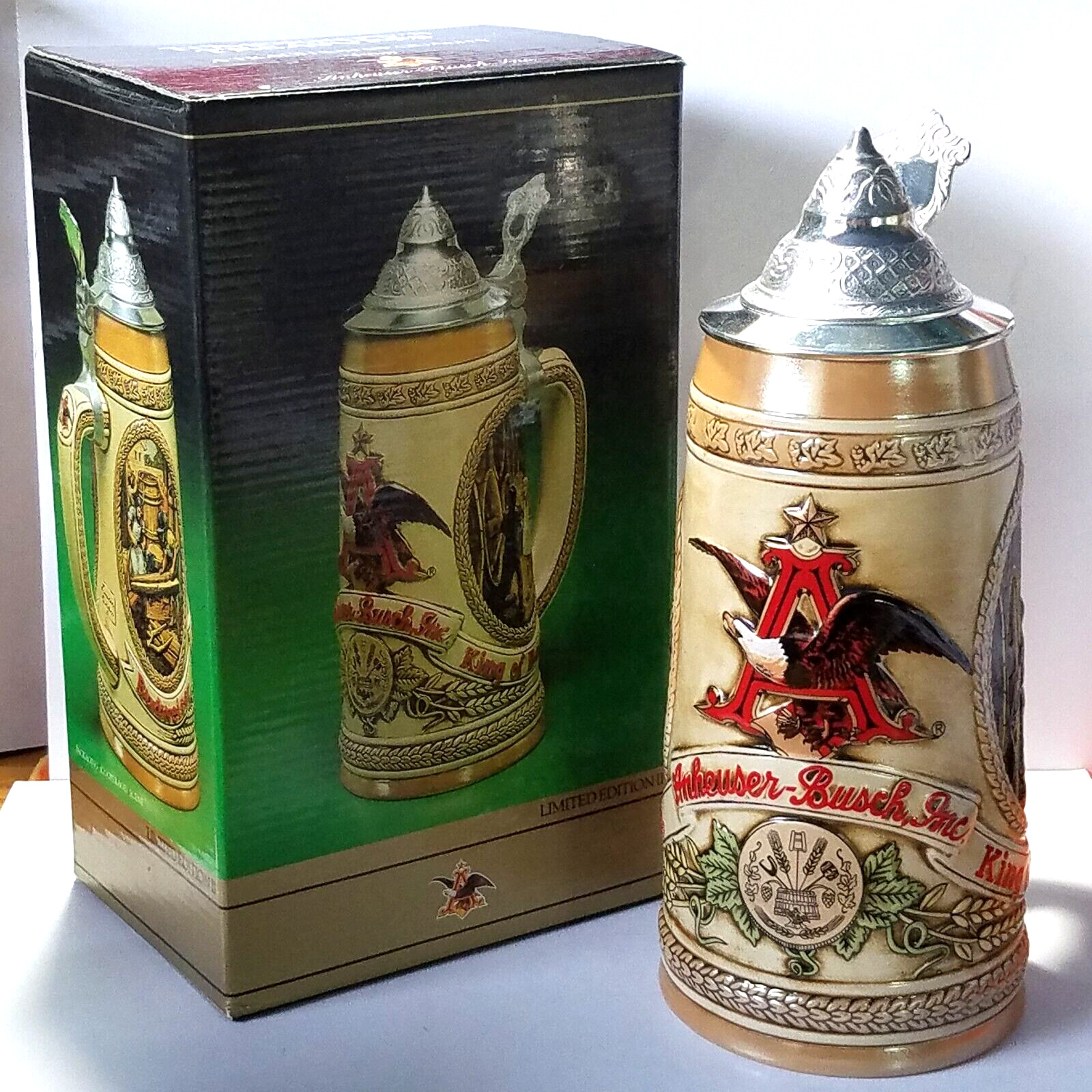 1986 Budweiser Anheuser-Busch History of Brewing Series Limited Edition II Stein