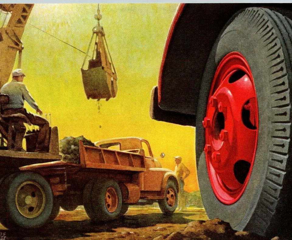 1953 Budd Wheels for the Working World Leslie Ragan 6.75 x 10 Print Ad