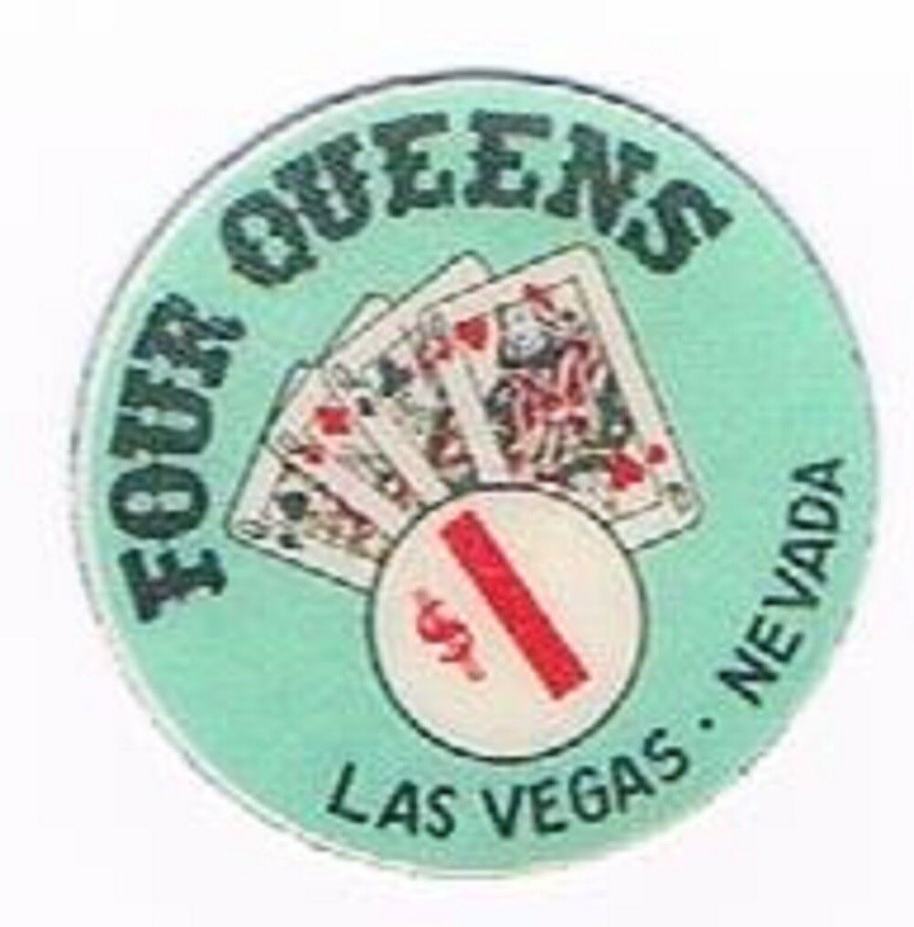Four Queens Hotel $1.00 Casino Chip Inlay Center Only Las Vegas Nevada