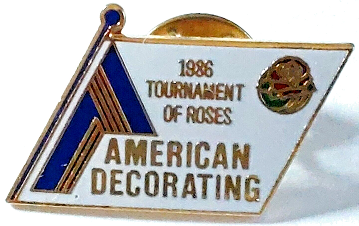 Rose Parade 1986 AMERICAN DECORATING Lapel Pin (071523)