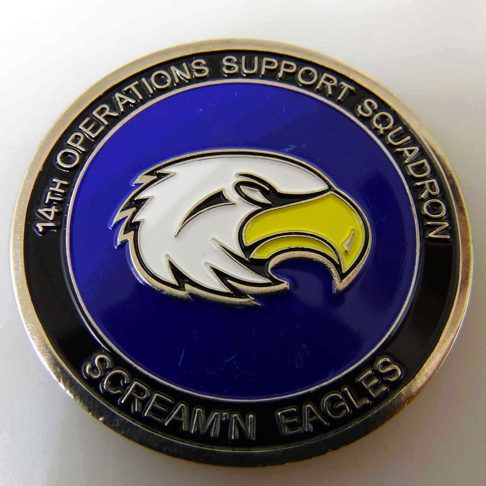14TH OPERATIONS SUPPORT SQUADRON SCREAM EAGLES SUPPORT TRAINING CHALLENGE COIN