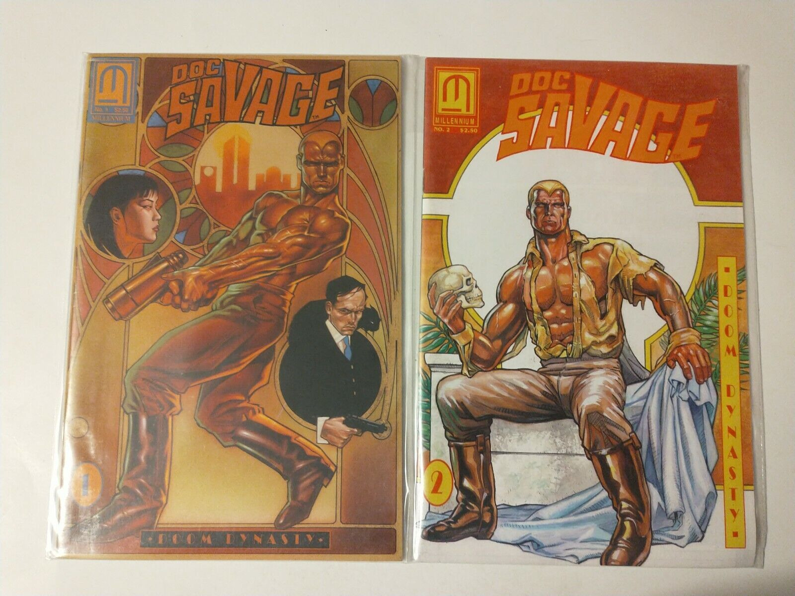 Doc Savage: Doom Dynasty #1, #2 Millennium Comics (1991)