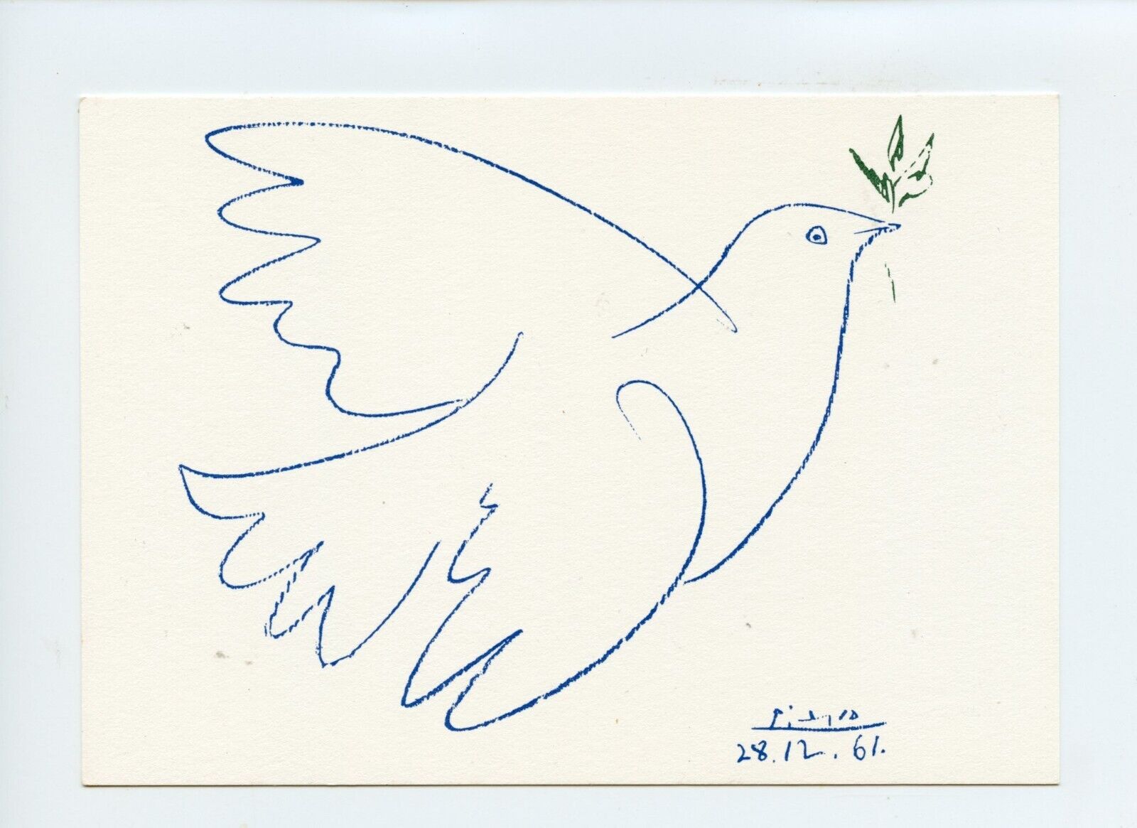 Picasso Colombe Bleue (Blue Dove) 1961 - Editions Combat pour la Paix France