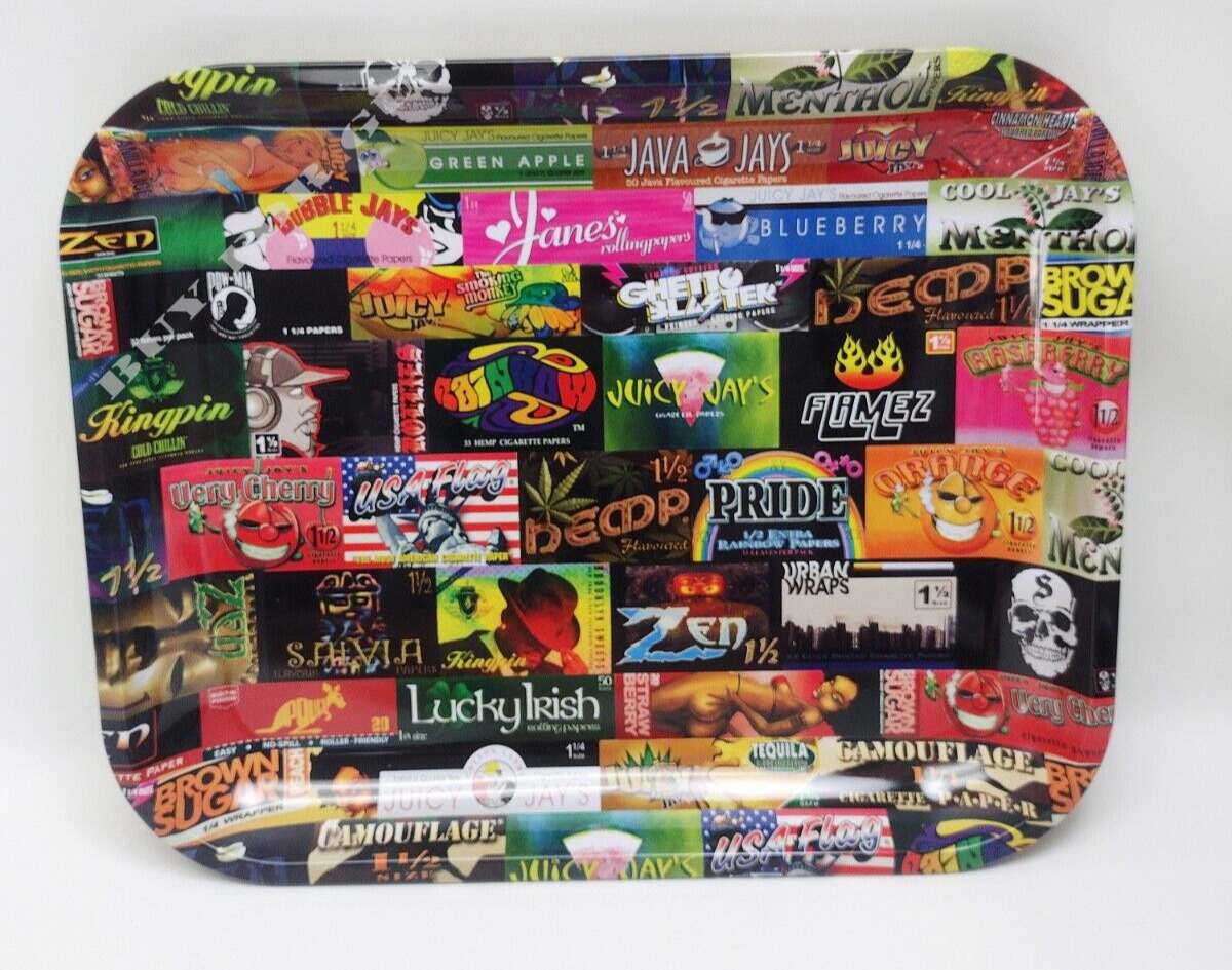 RAW - Rolling Supreme History 101 Rolling Tray Metal - Large 14″ x 11″ x 1.25″