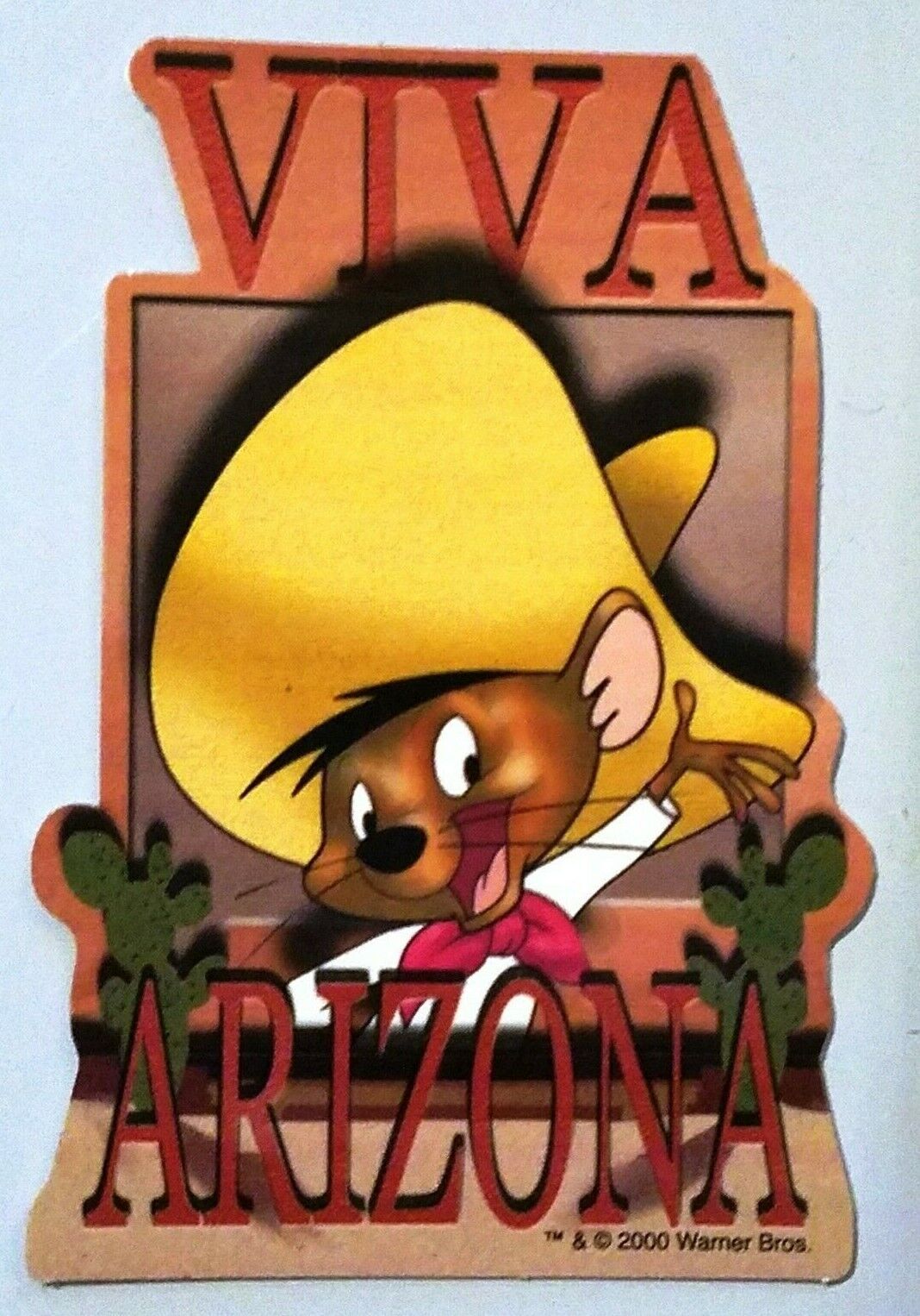 Arizona Speedy Gonzales Sticker Vending Decal Vintage Looney Tunes USA State AZ