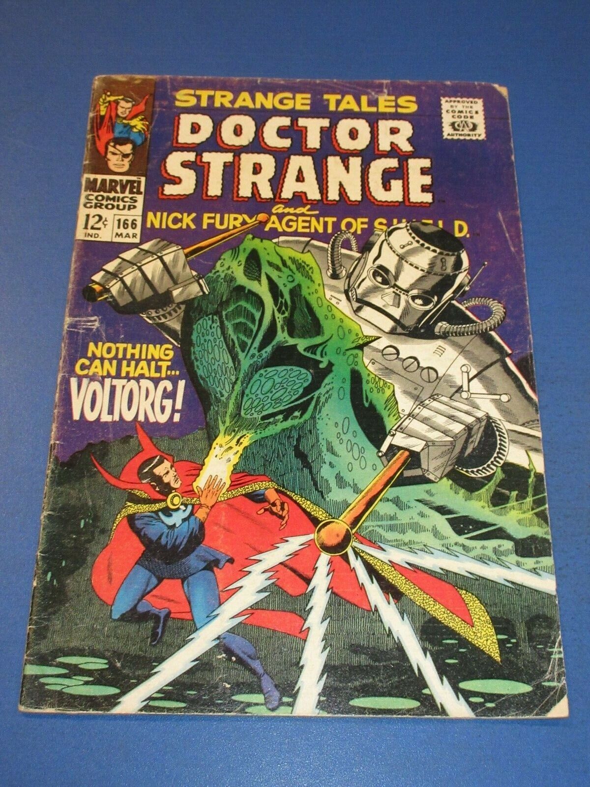 Strange Tales #166 Silver age Dr. Strange Nick Fury VG+