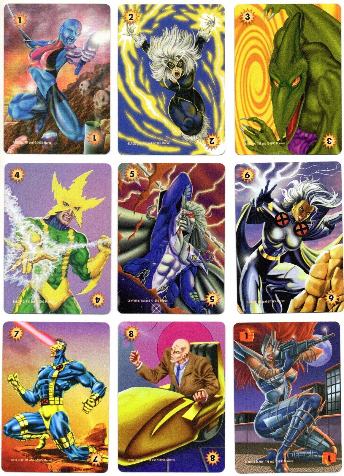1995 Marvel OverPower Collectable Card Game You Pick the Card Finish Your Set