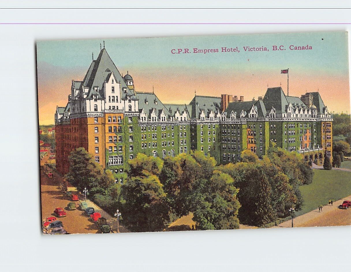 Postcard CPR Empress Hotel Victoria BC Canada