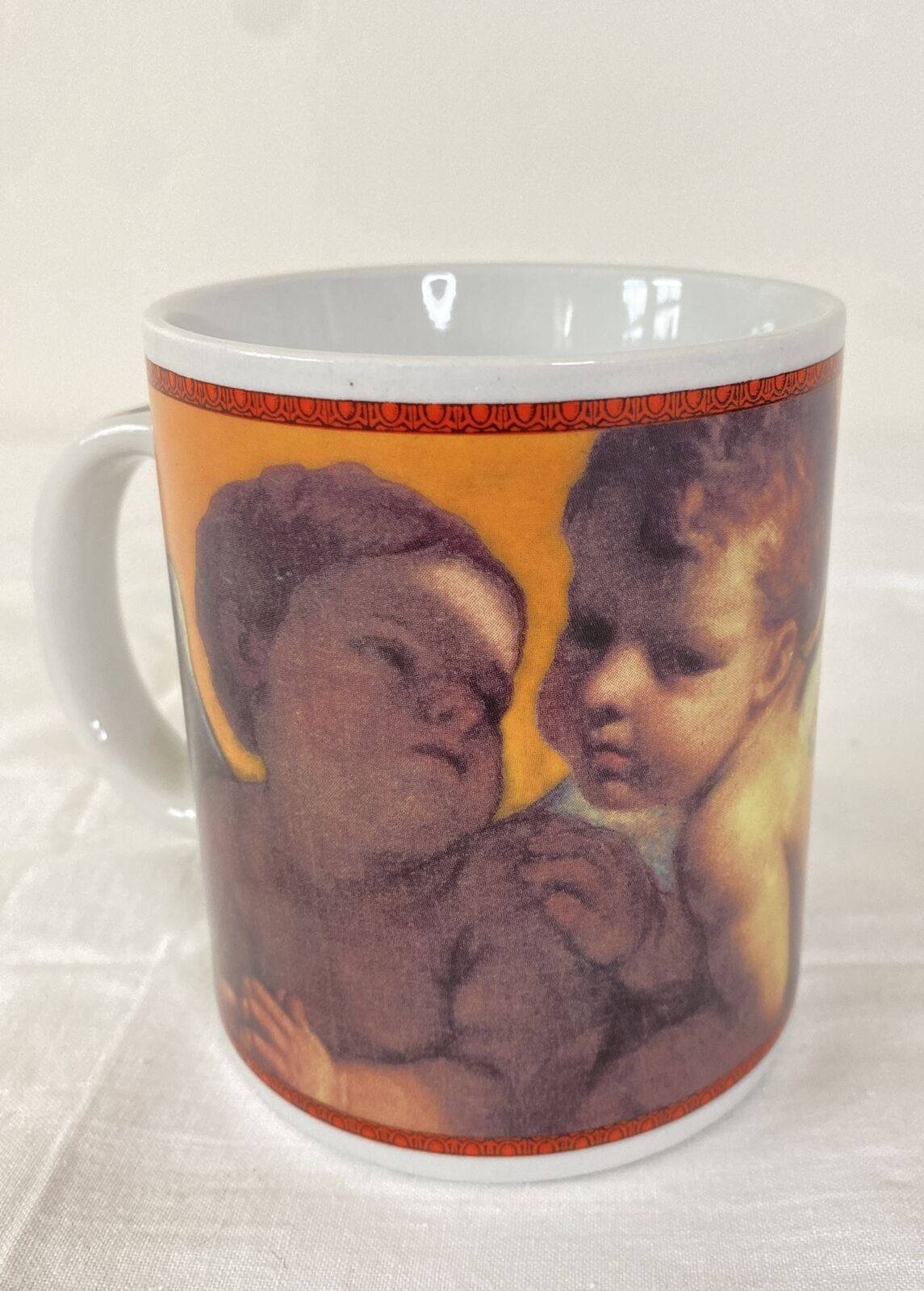 RARE CAFE ARTS CHERUBS ANGLES MUG Cafe Arts Henriksen Imports Ceramic Cup Mug