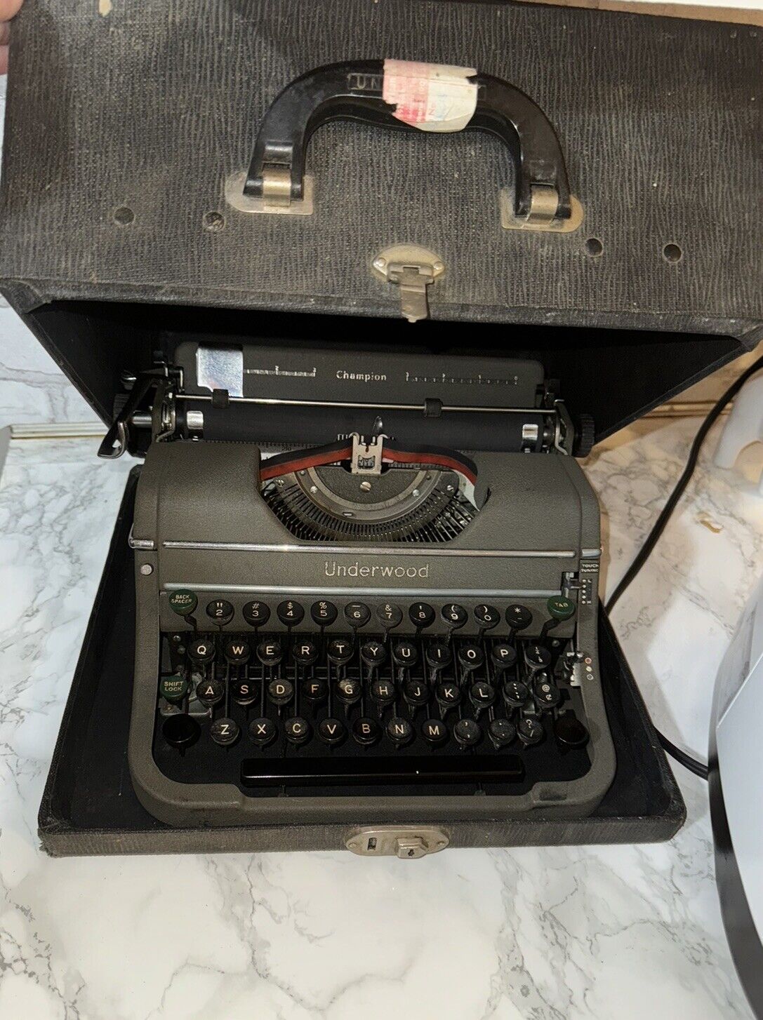 1933 Underwood Champion Typewriter With Original Case