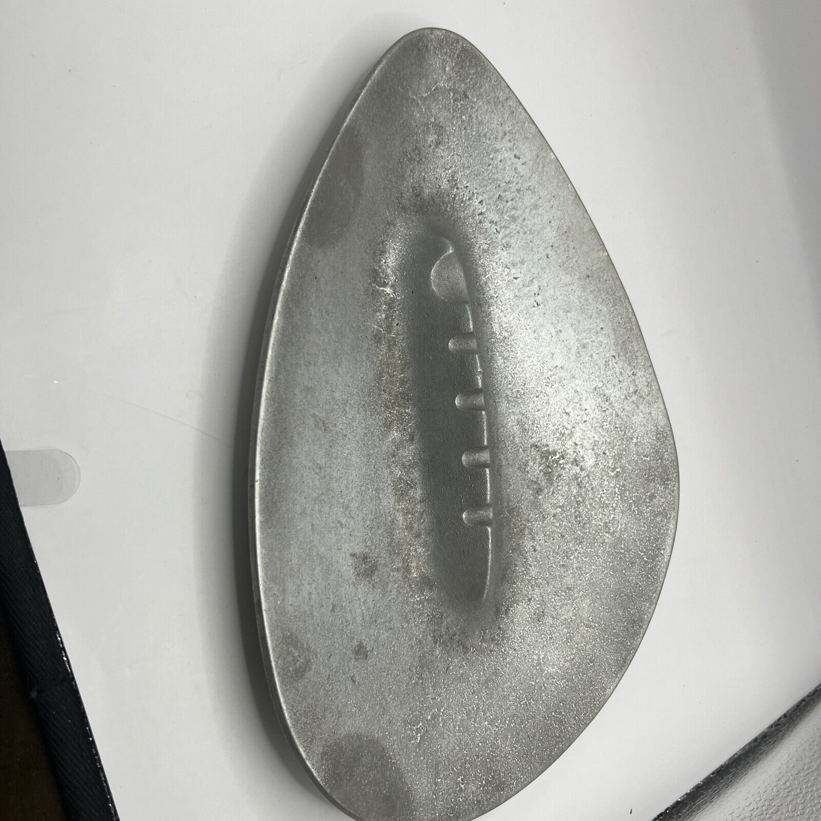 Vintage MCM Atomic asymmetrical cast aluminum ashtray