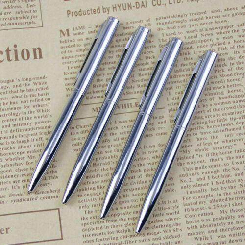 Stainless Steel Ballpoint Pen Office Student Ball Point Writing Pens Stationery！