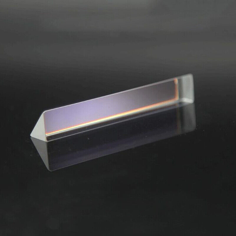 14*14*87mm Triangular Prism BK7 Optical Prisms Glass Physics Teaching Refracted: