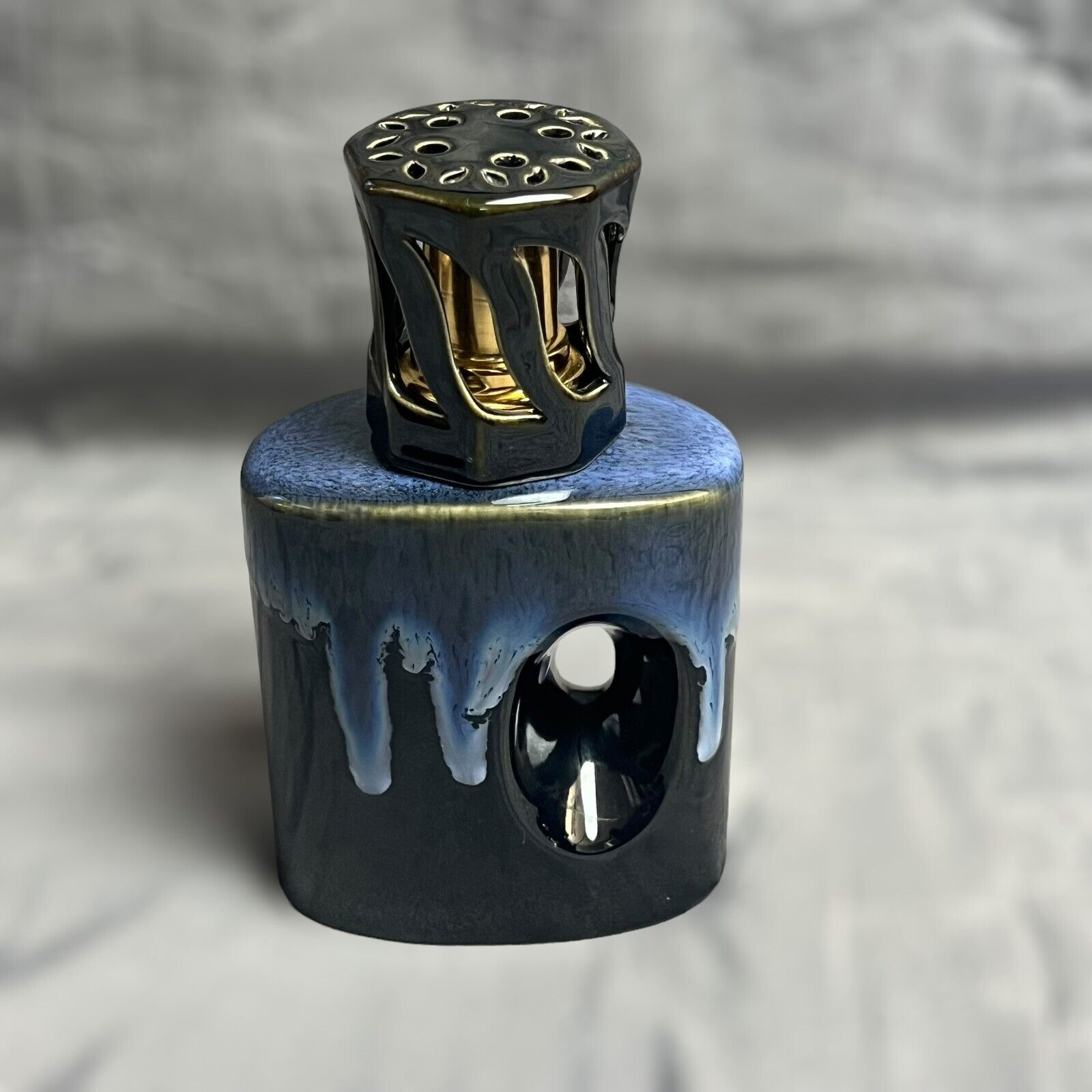 Vintage Blue Fragrance Oil Lamp - Unbranded