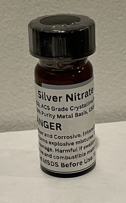 Pure Silver Nitrate Crystal 99.9+% ACS Grade 10 Grams
