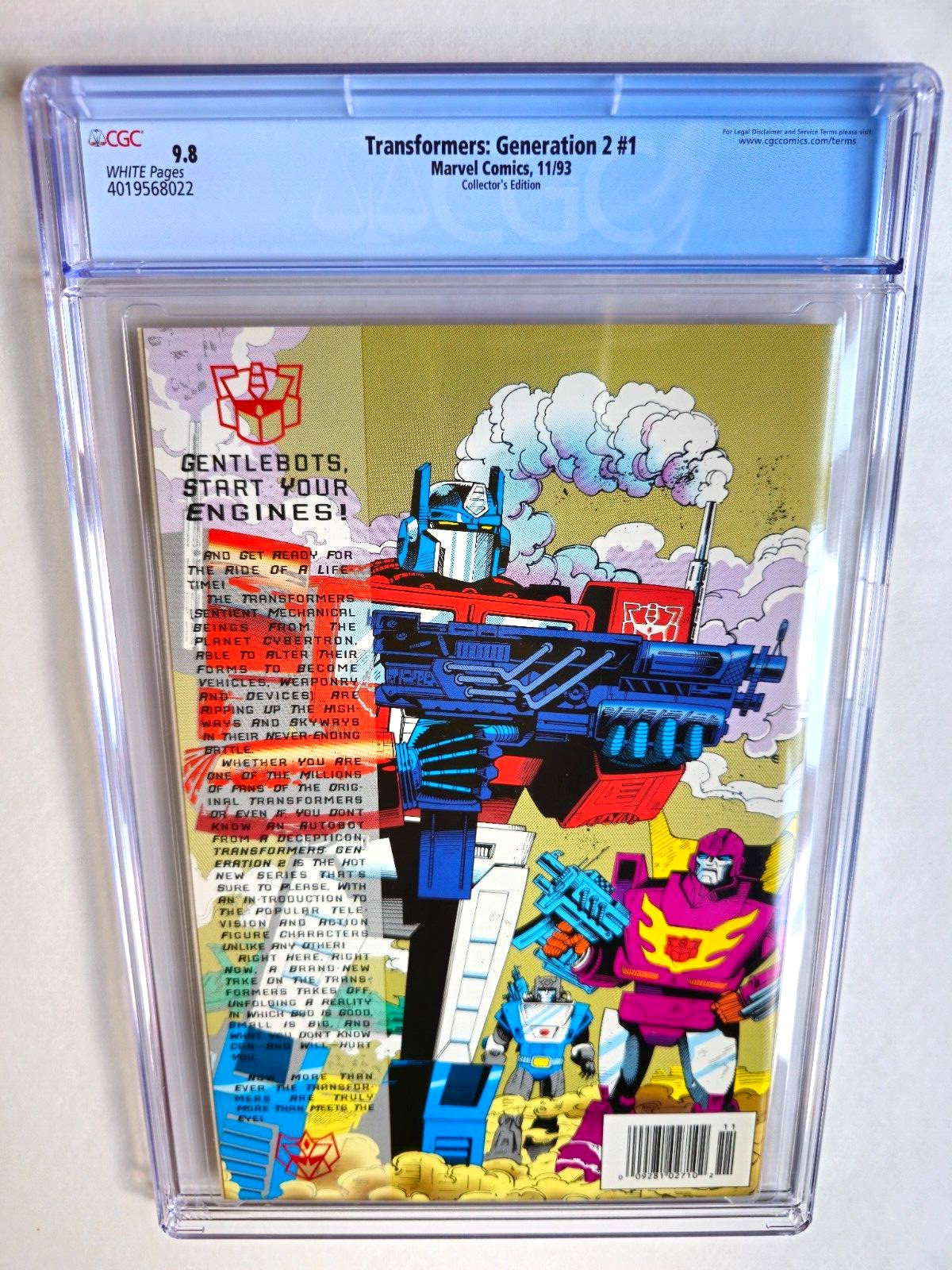 TRANSFORMERS: GENERATION 2 #1 CGC 9.8 + ULTRA-RARE DELUXE / NEWSSTAND VARIANT +