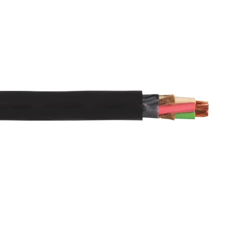 150\' 3/0-4 Type W Heavy Duty Portable Power Cable 2000V Black