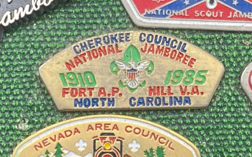 Vintage BSA Boy Scouts America Metal 1985 AP Hill Virginia Cherokee Council Pin