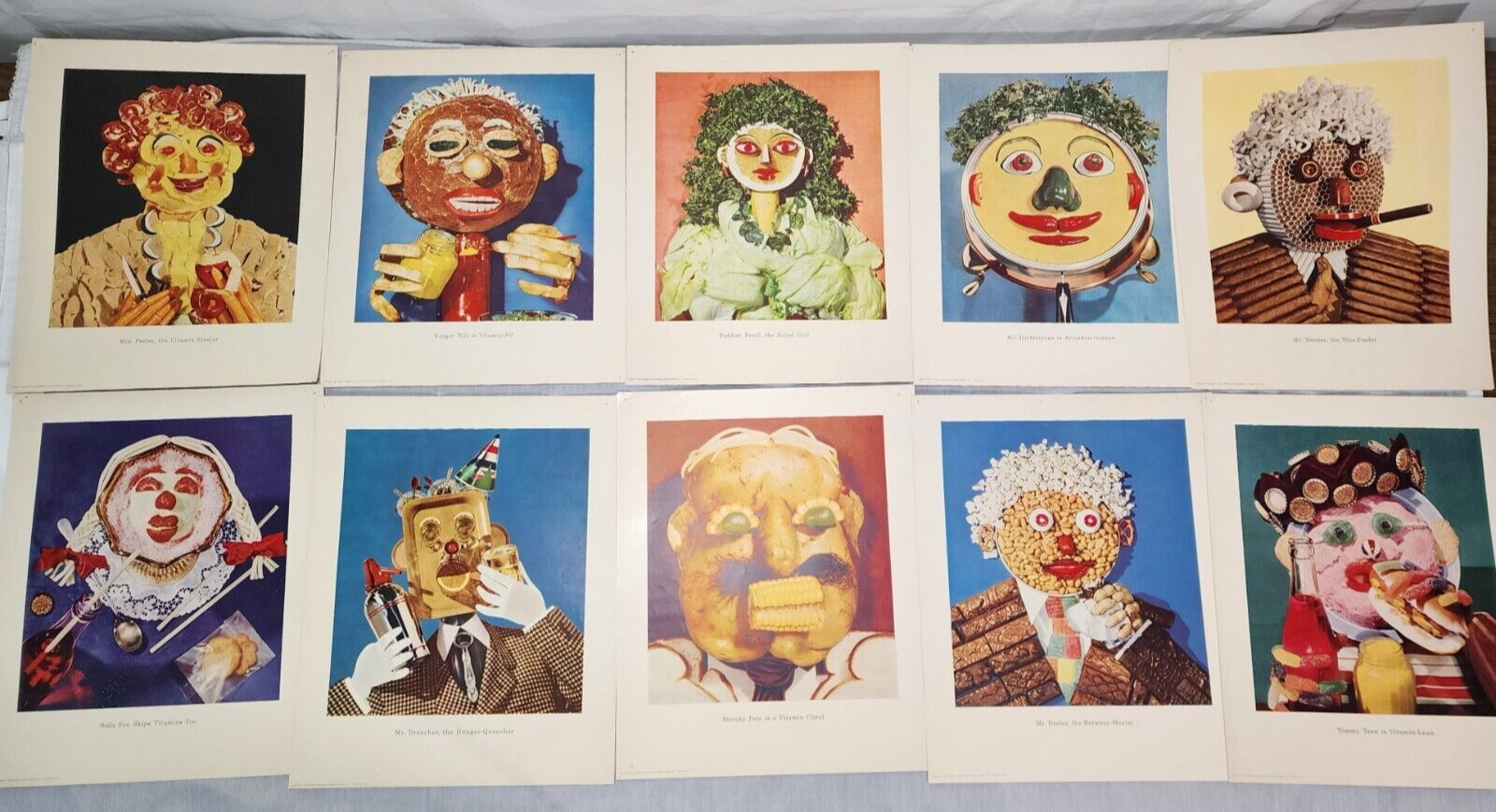 Abbott Laboratories Dayalet art Prints hellish undead vitamin mascots food 1949