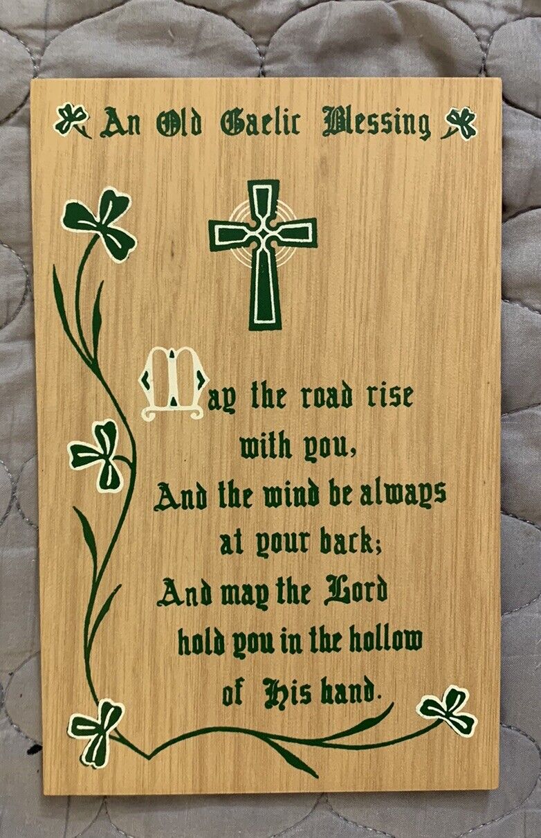 An Old Gaelic Blessing Irish Theme Wood Wall Plaque Sign 8.5”x5.5”
