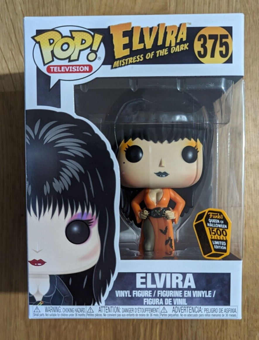 Elvira Mistress The Dark Queen Halloween Funko Pop 375 LE 1500 Rare Orange NM