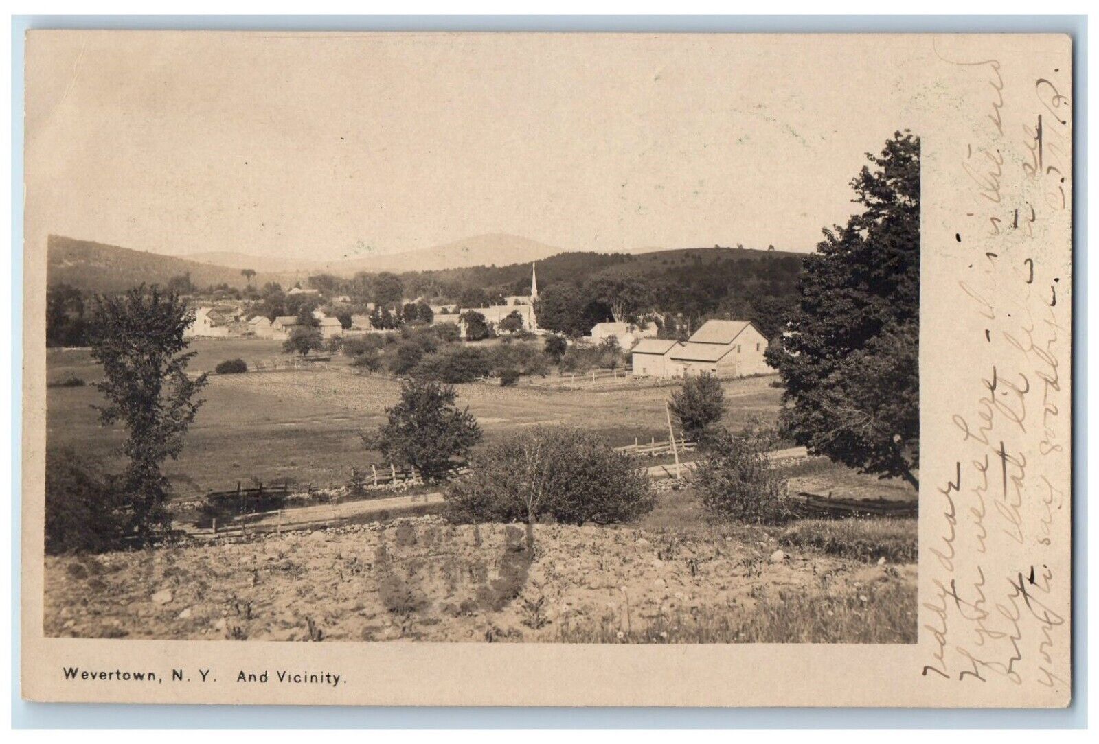 1906 Wevertown New York And Vicinity Adirondacks Riparius NY RPPC Photo Postcard