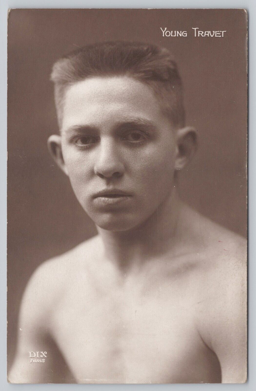 RPPC Handsome Shirtless Male Boxer Postcard \