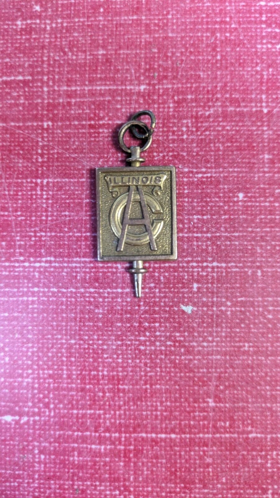 Vintage scholastic key pendant charm Alpha Omnicron Pi