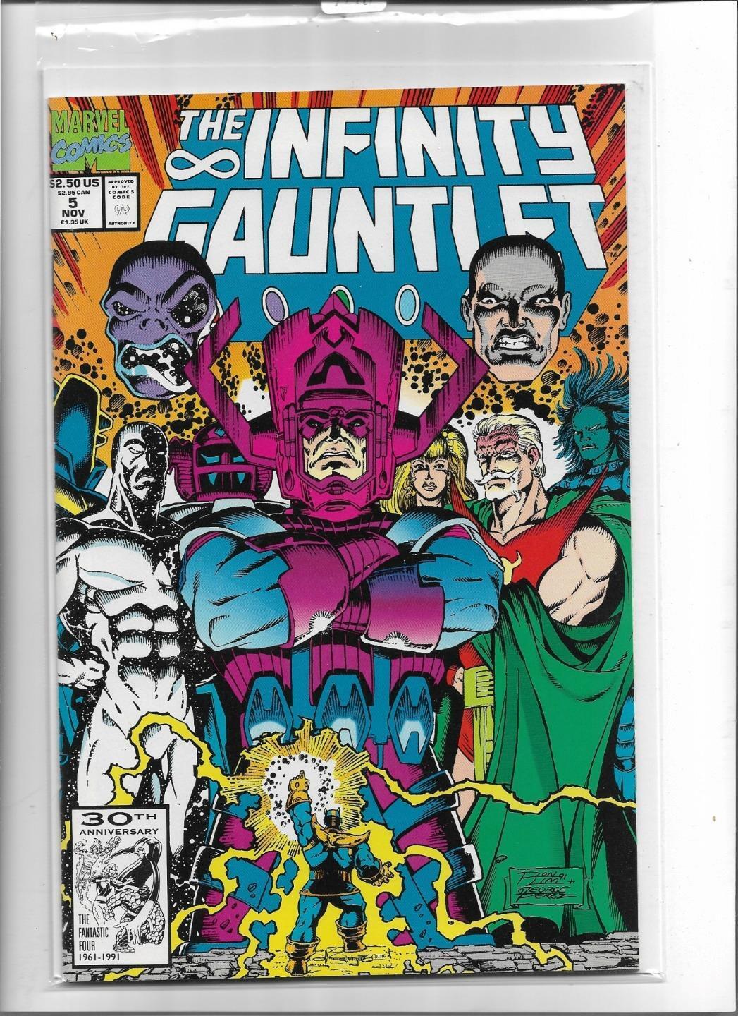 THE INFINITY GAUNTLET #5 1991 NEAR MINT 9.4 3770 THANOS GALACTUS SILVER SURFER