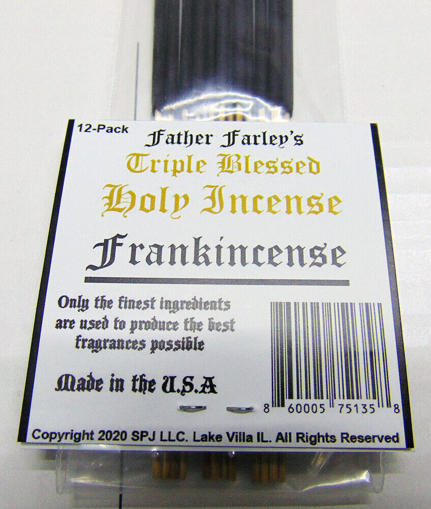 FATHER FARLEYS TRIPLE BLESSED FRANKINCENSE HOLY INCENSE 12-PACK