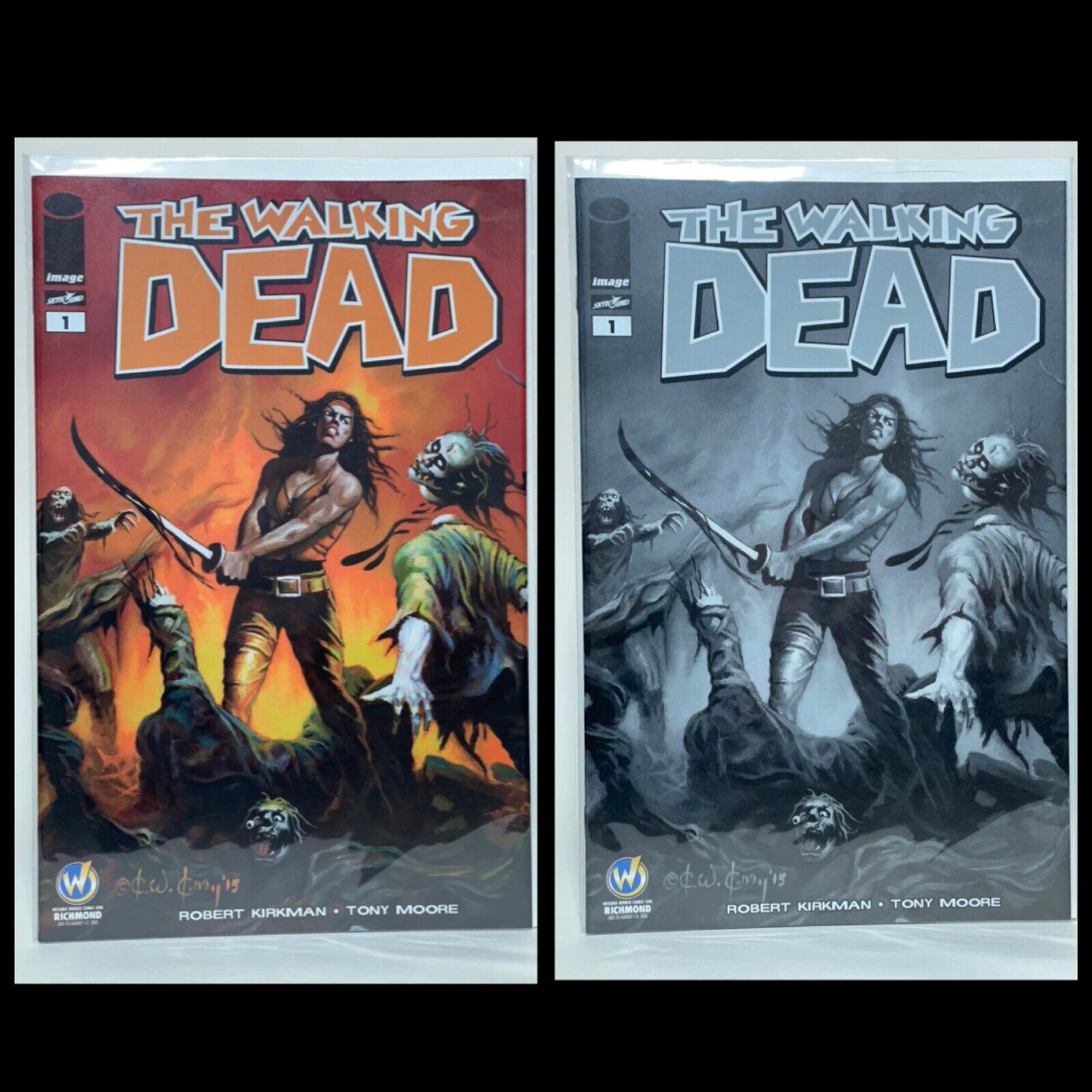 The Walking Dead #1 Wizard World Richmond Ken Kelly FULL SET