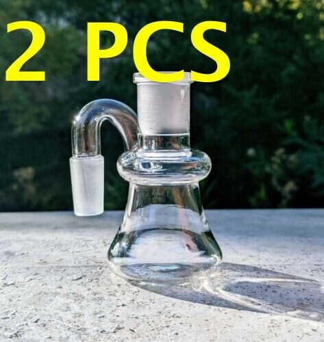 2PCS New 90° Dry Ash Catcher Water Pipe Bong Bubbler Mini Premium Quality 14mm