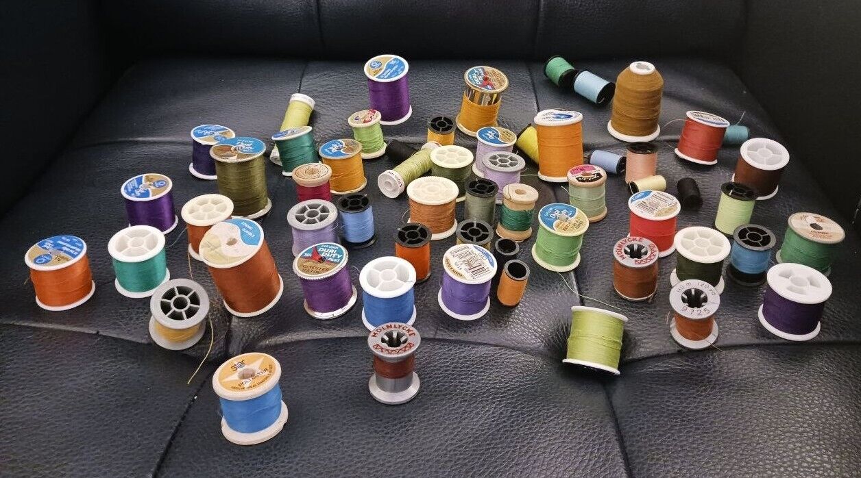 Sewing Thread, Lot Of Spools, Variety Of Sizes, Colors & Quantities, As Pictured