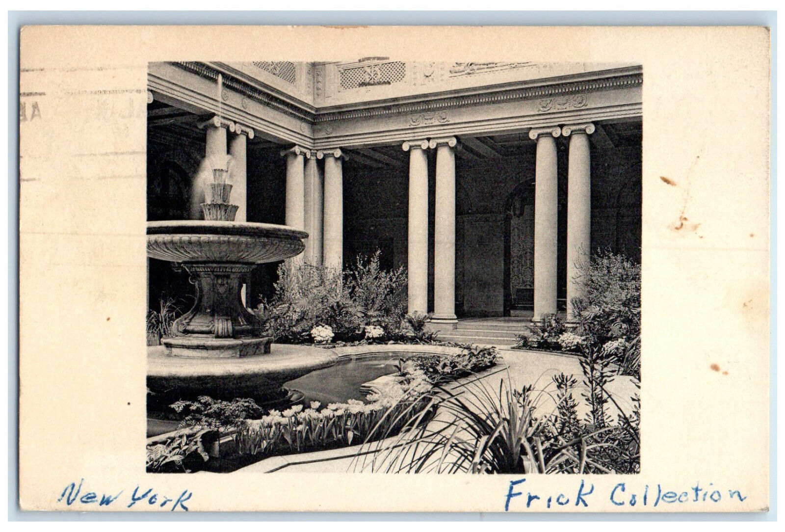 1950 View of Court Looking Northwest New York NY Frick Collection Postcard