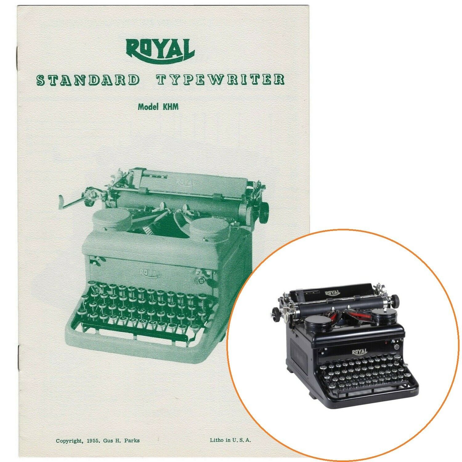 Original ROYAL KHM TYPEWRITER INSTRUCTION MANUAL Antique Vtg Standard Users NOS