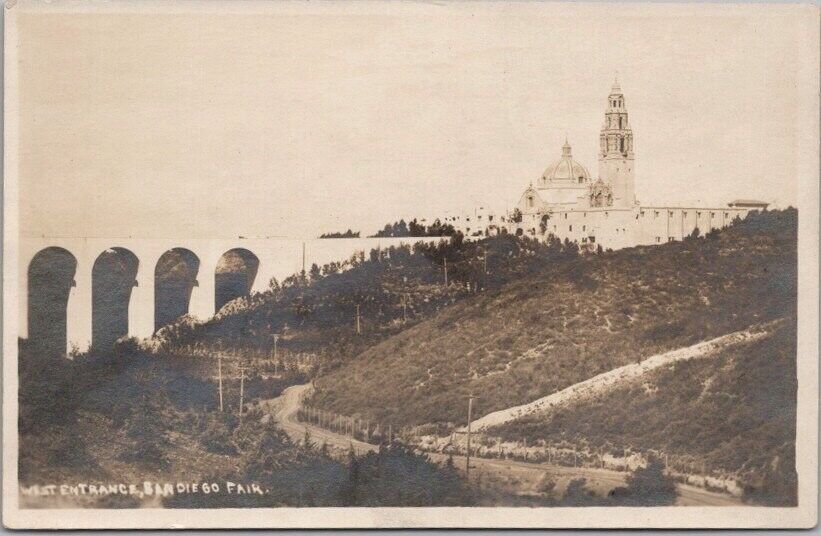 1915 San Diego / PCE EXPO RPPC Real Photo Postcard \