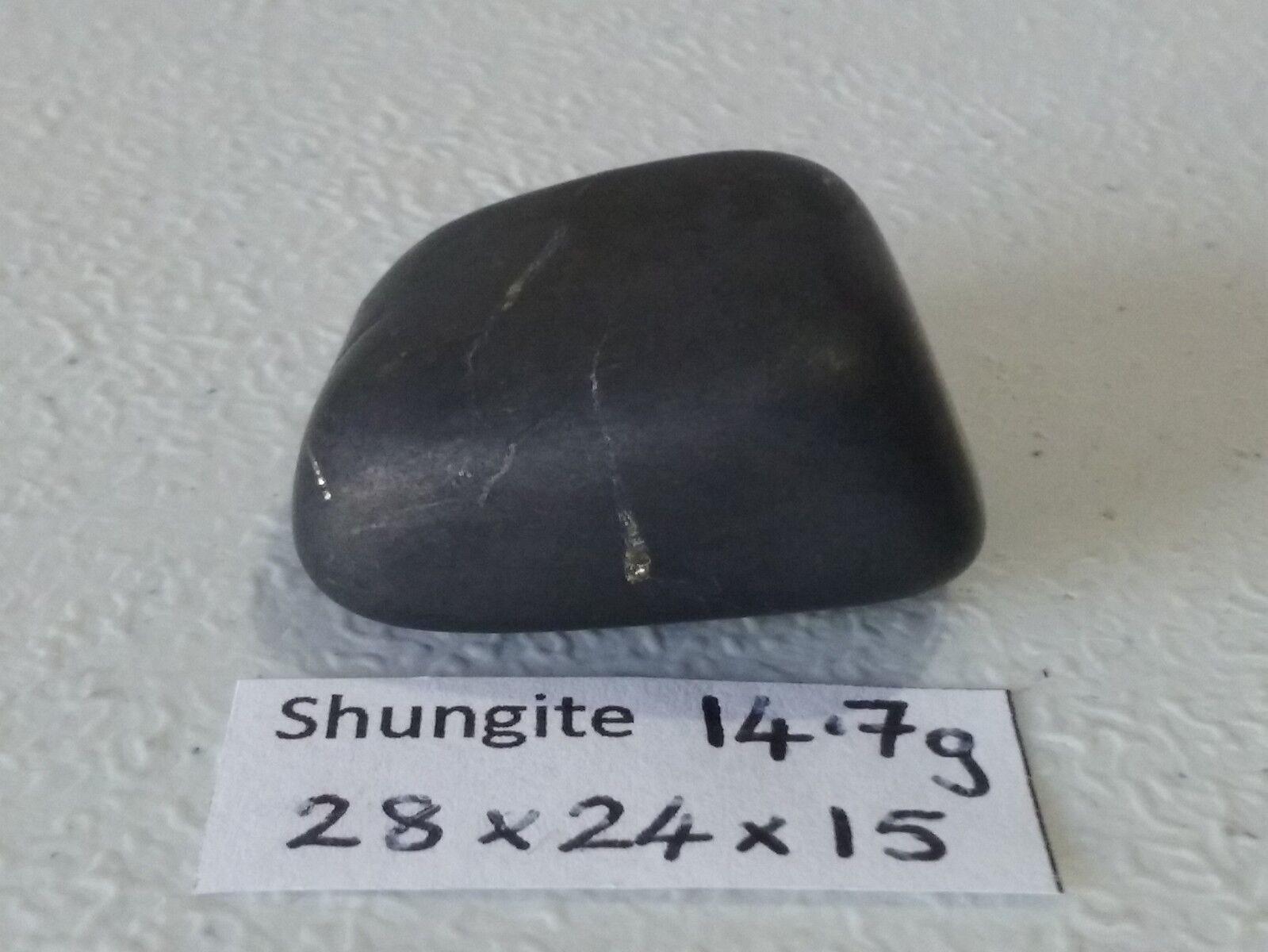 14.7g RUSSIAN TUMBLED Shungite / Shungita - Healing Crystal Stones Karma Reiki
