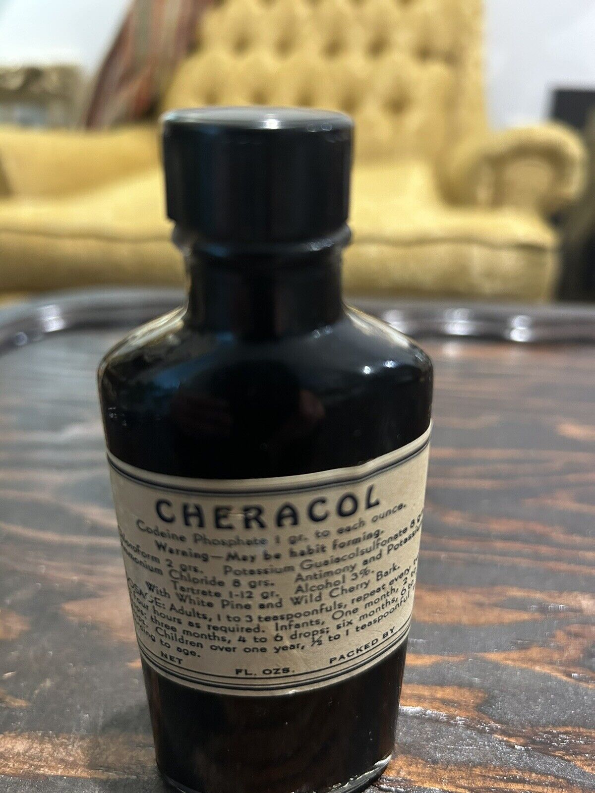 Vintage Rexall Cheracol Medicinal Bottle