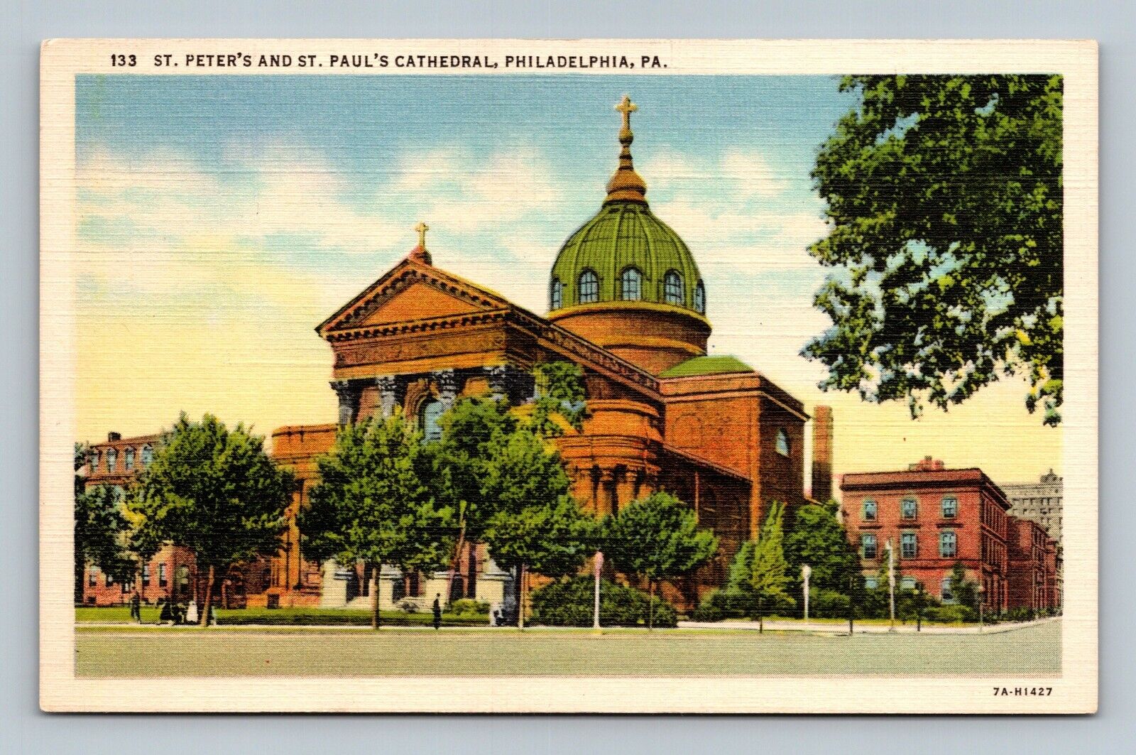 Philadelphia Pennsylvania St Peter\'s And St Paul\'s Cathedral  Postcard