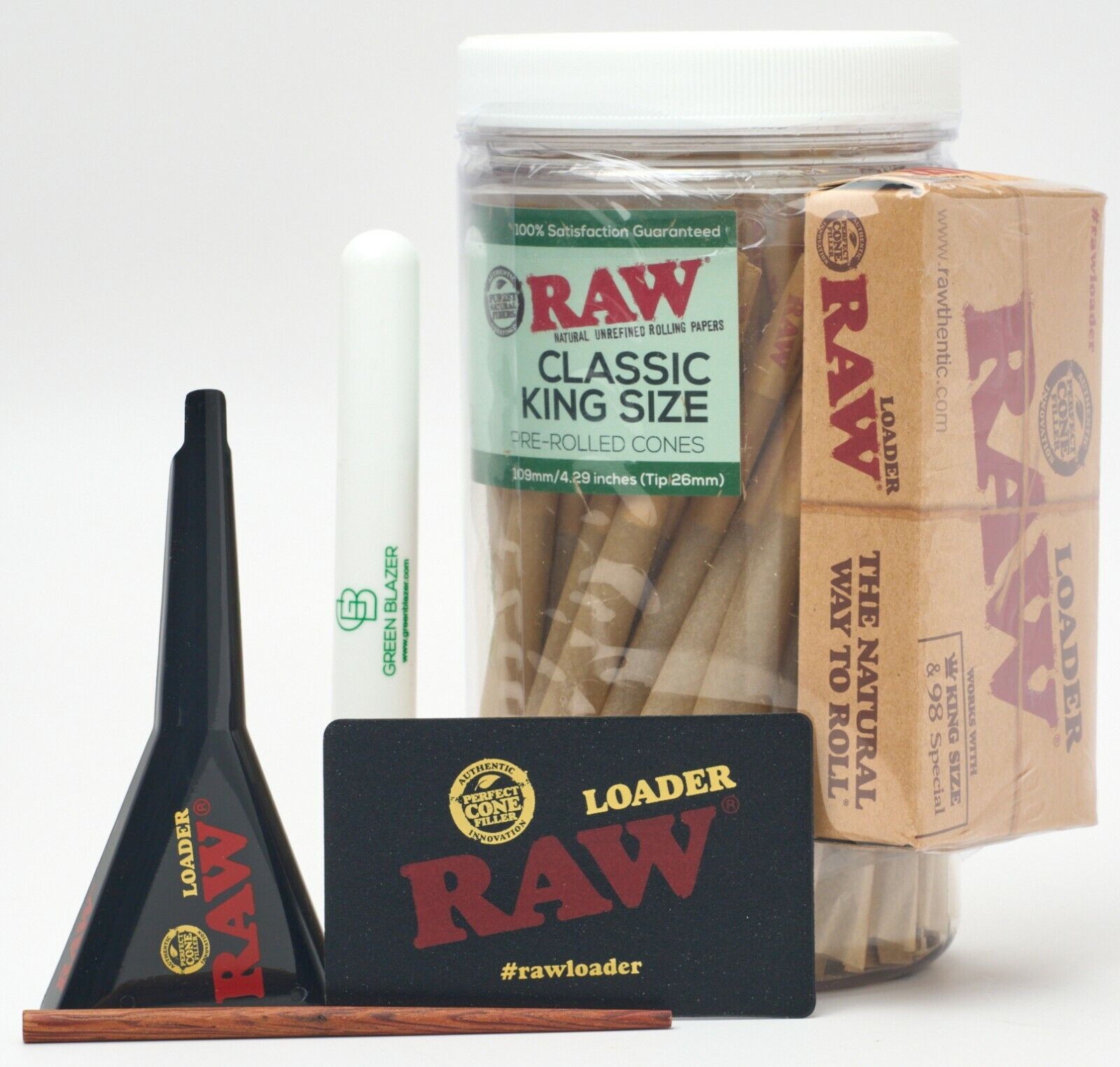 RAW Cones Classic King Size: 100 Pack & Cone Loader Kit