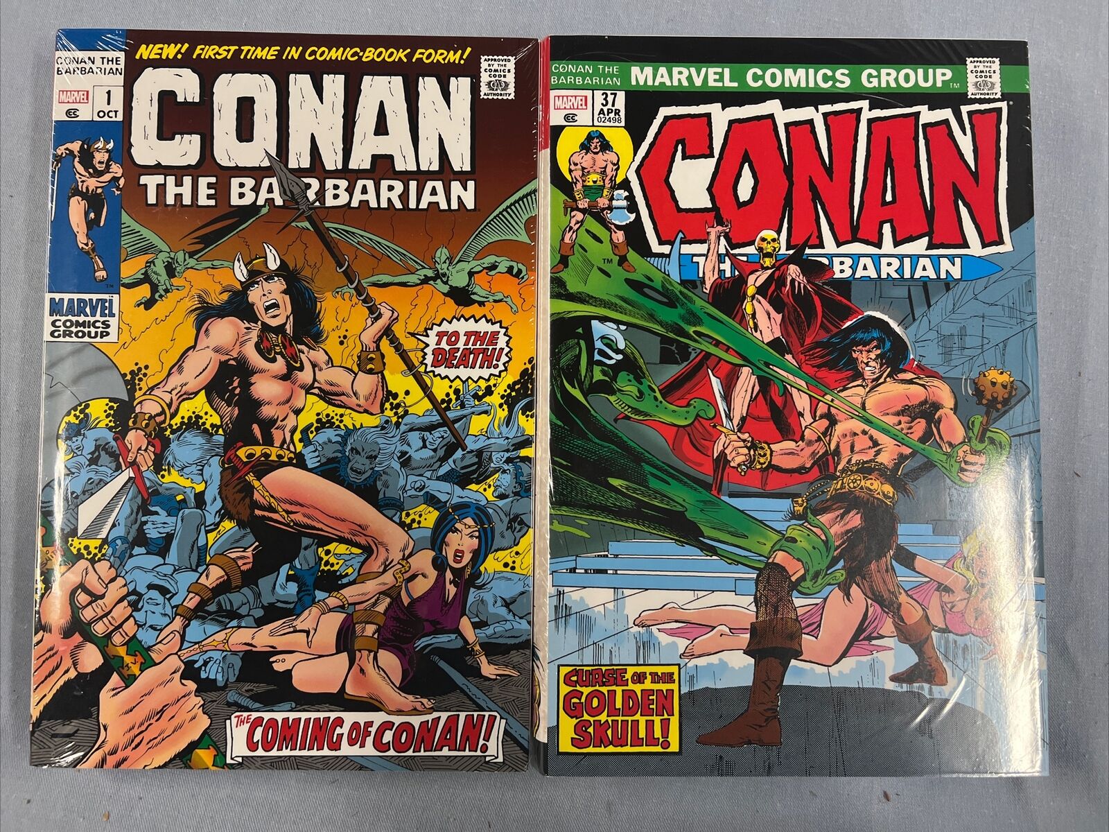 Marvel Comics CONAN BARBARIAN Omnibus Vol #1 and 2 DM Cover (2020) Global Ship